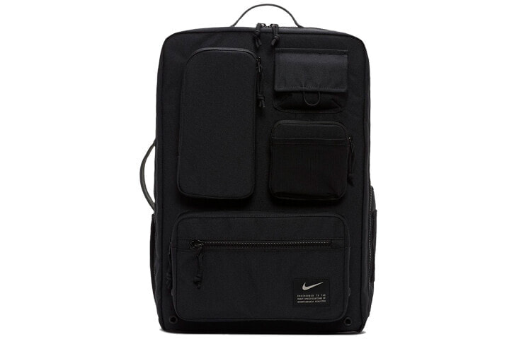 Nike 耐克 复古机能风多功能多口袋 涤纶 书包背包双肩包 男女同款情侣款 黑色 / Рюкзак Nike CK2656-010