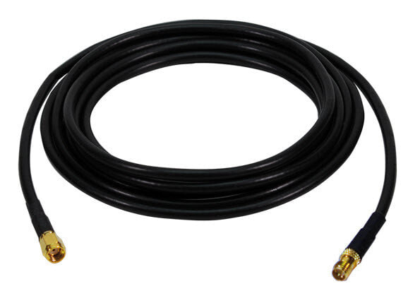 LogiLink 5m RP-SMA M/F сигнальный кабель Черный WL0101