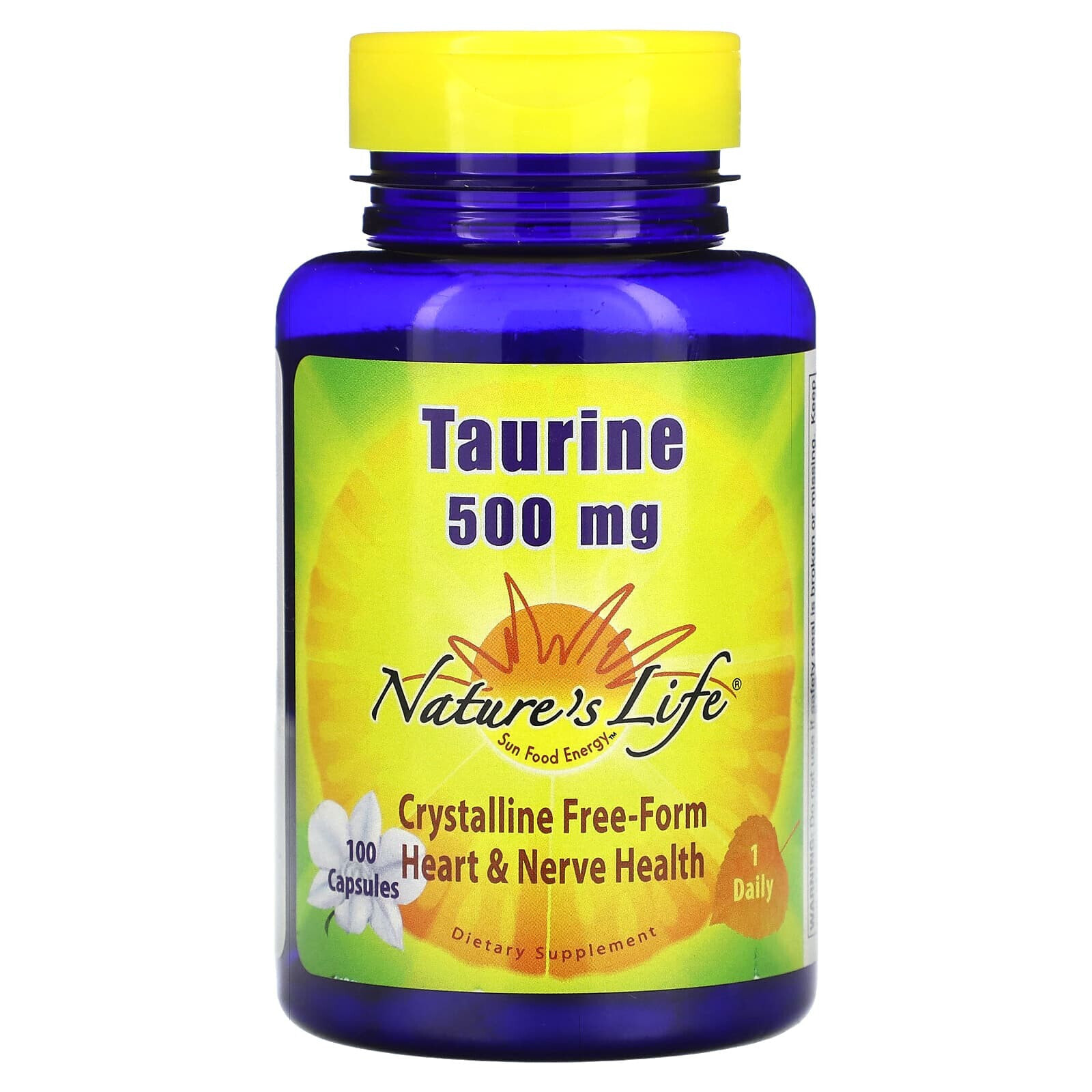 Nature's Life, таурин, 500 мг, 100 капсул
