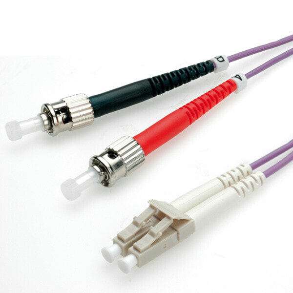 Value 50/125µm LC-ST OM4 0.5 m волоконно-оптический кабель 0,5 m Фиолетовый 21.99.8770