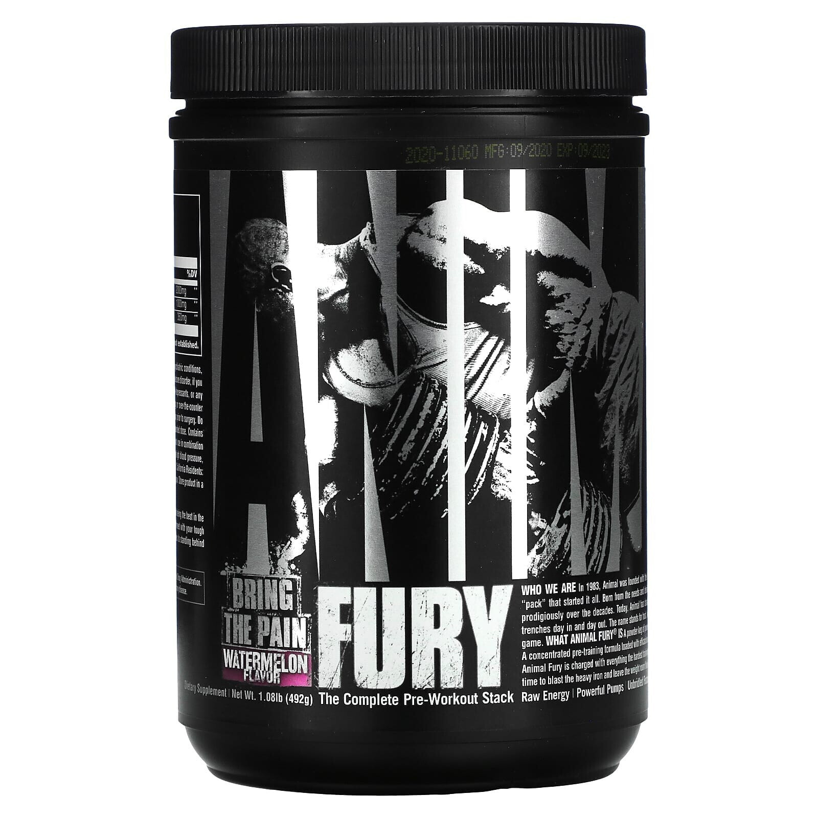 Pre Workout, Fury Essentials, Watermelon , 1.08 lb (492 g)