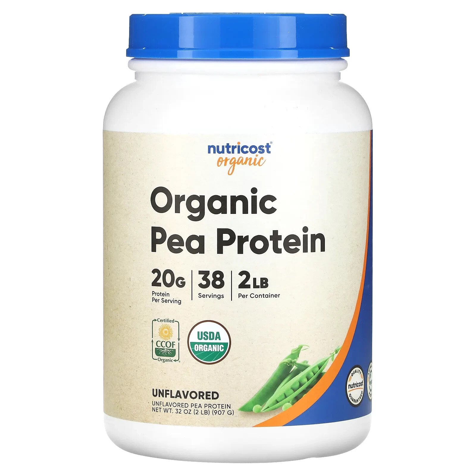 Organic Pea Protein, Unflavored, 5 lbs (2,268 g)