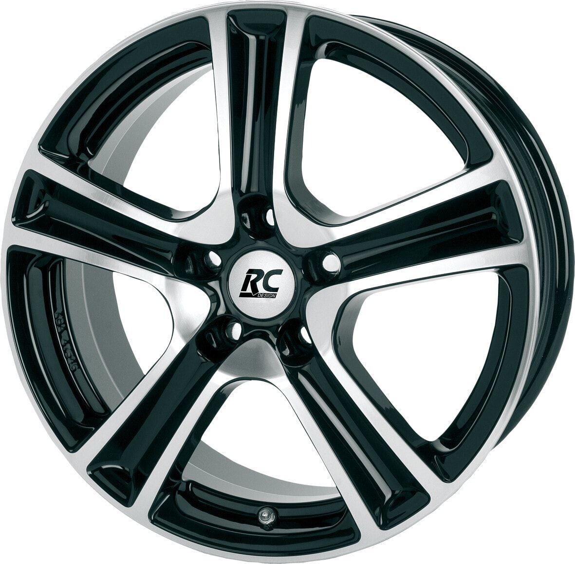 Колесный диск литой RC-Design RC19 schwarz front-poliert 6.5x16 ET39 - LK5/110 ML65.1