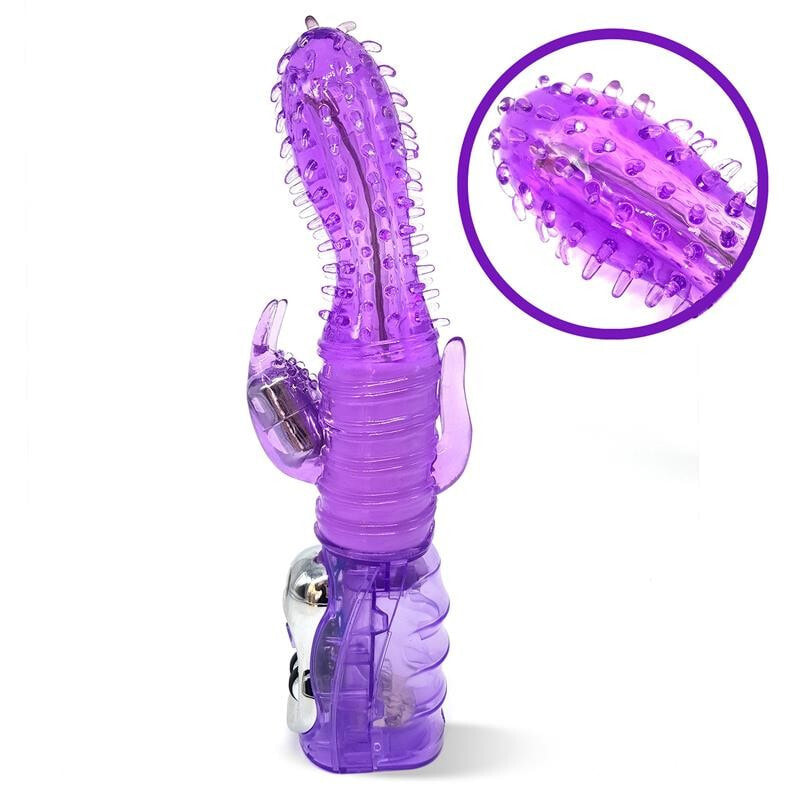 Вибратор BAILE Travel Partner 18 cm Purple with Perineal Stimulation