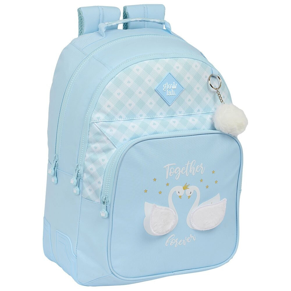 SAFTA Double Glowlab Swans Backpack