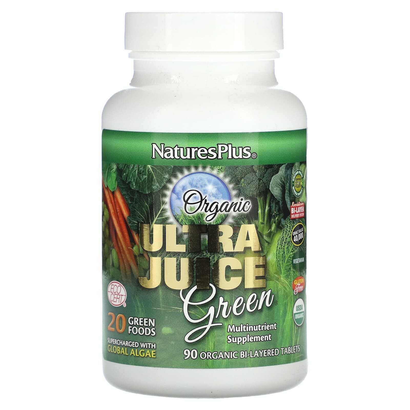 Organic Ultra Juice Green, 90 Organic Bi-Layered Tablets
