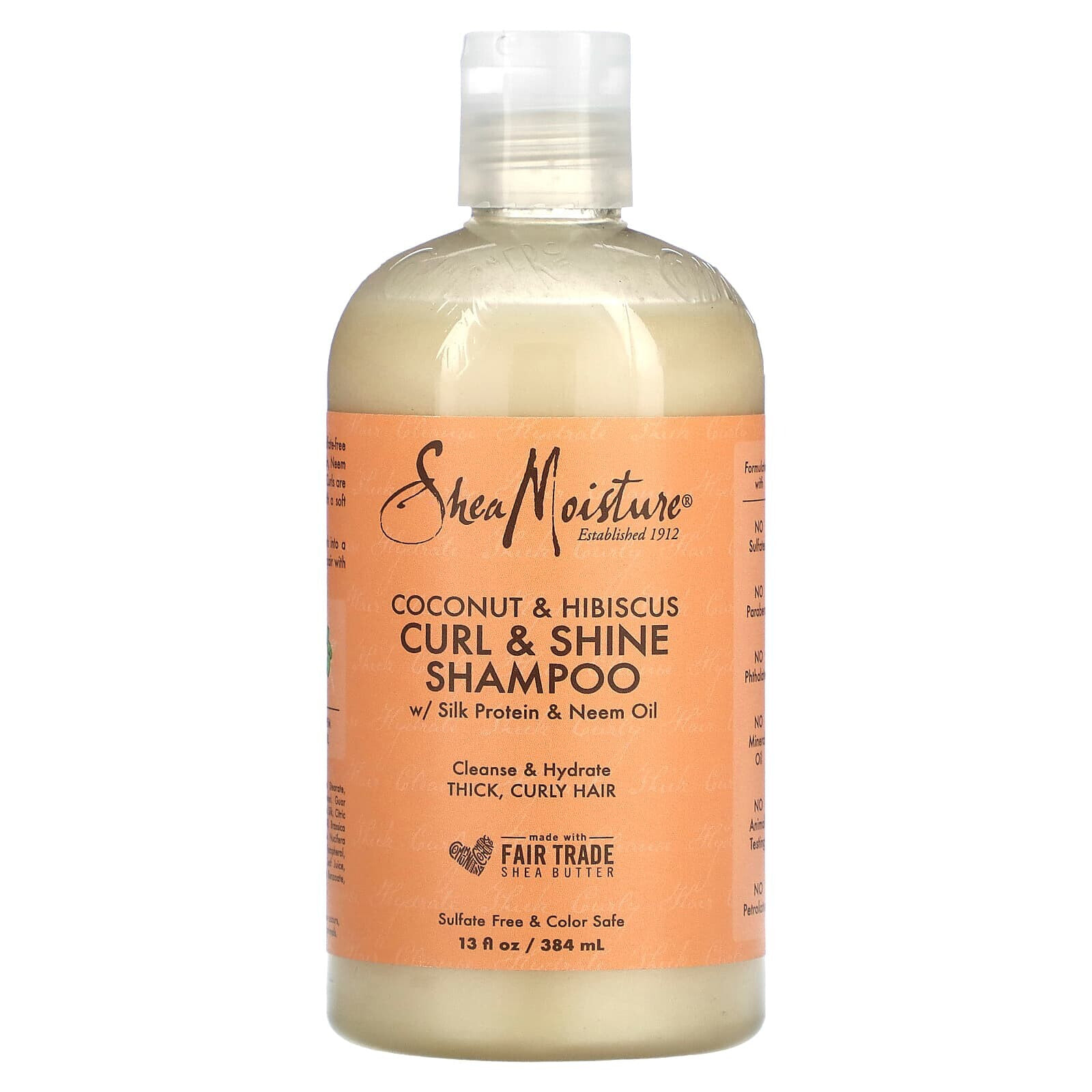 SheaMoisture, Curl & Shine Shampoo, Thick, Curly Hair, Coconut & Hibiscus, 3.2 fl oz (95 ml)