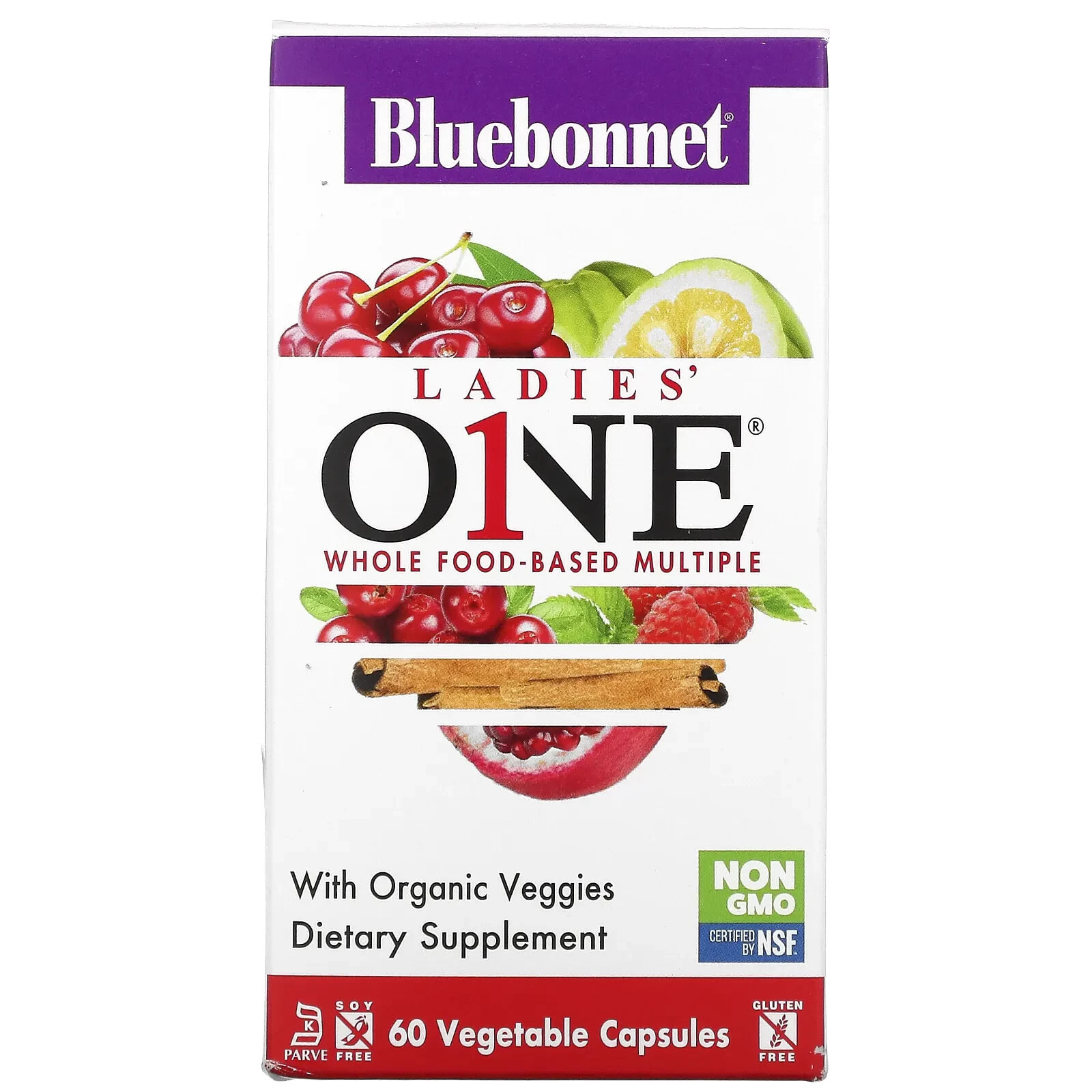 Bluebonnet Nutrition, Ladies' ONE, Whole Food-Based Multiple, 90 Vegetable Capsules