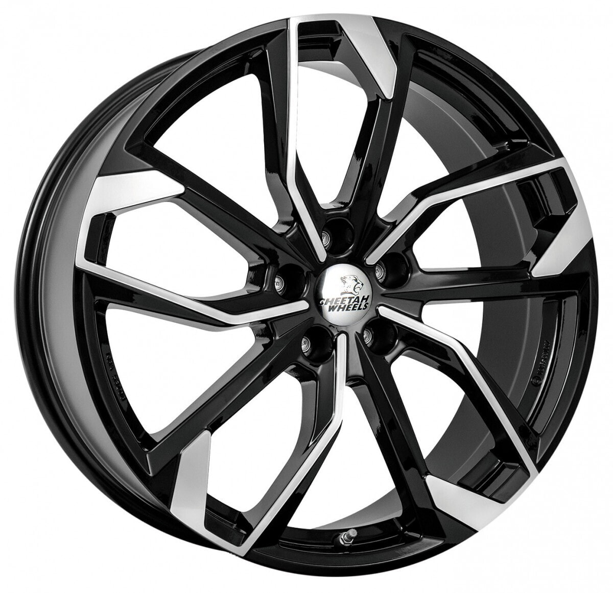 Колесный диск литой Cheetah Wheels CV.05 black polished 8x19 ET50 - LK5/112 ML57.1