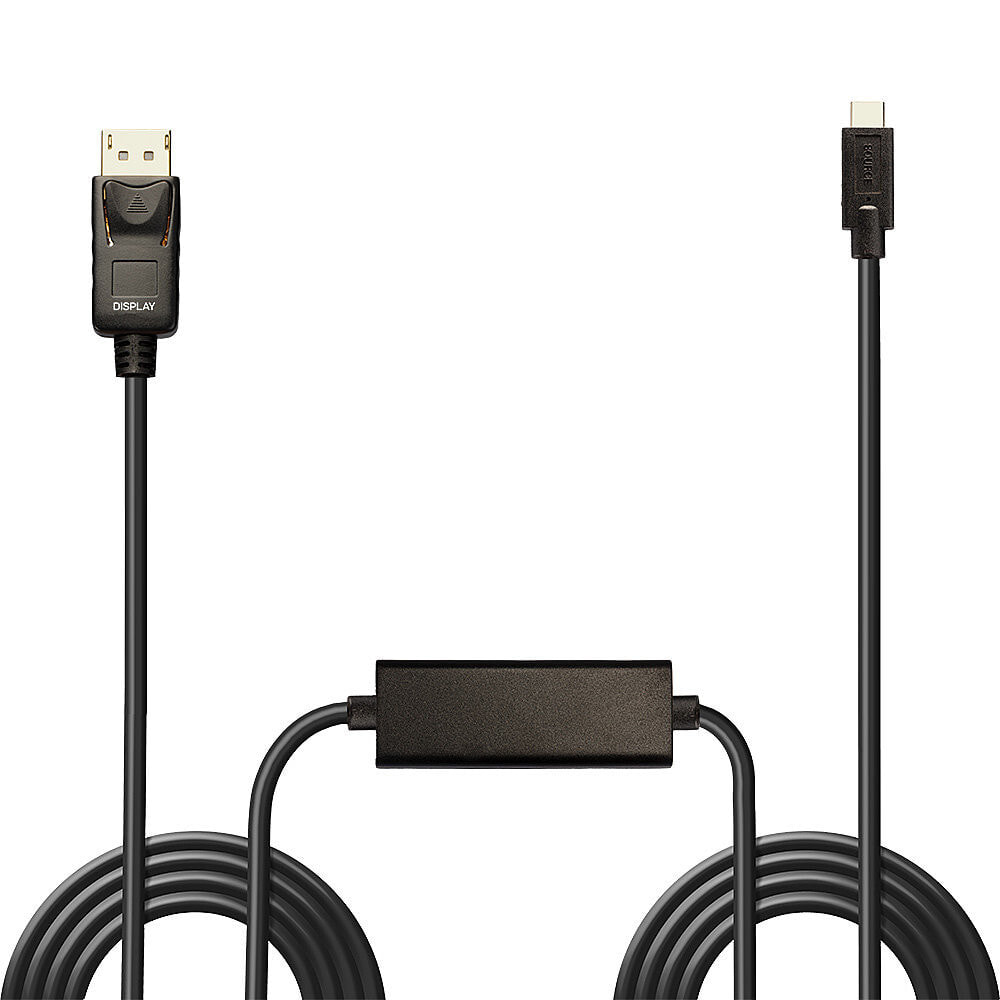 Lindy 43305 видео кабель адаптер 5 m USB Type-C DisplayPort Черный