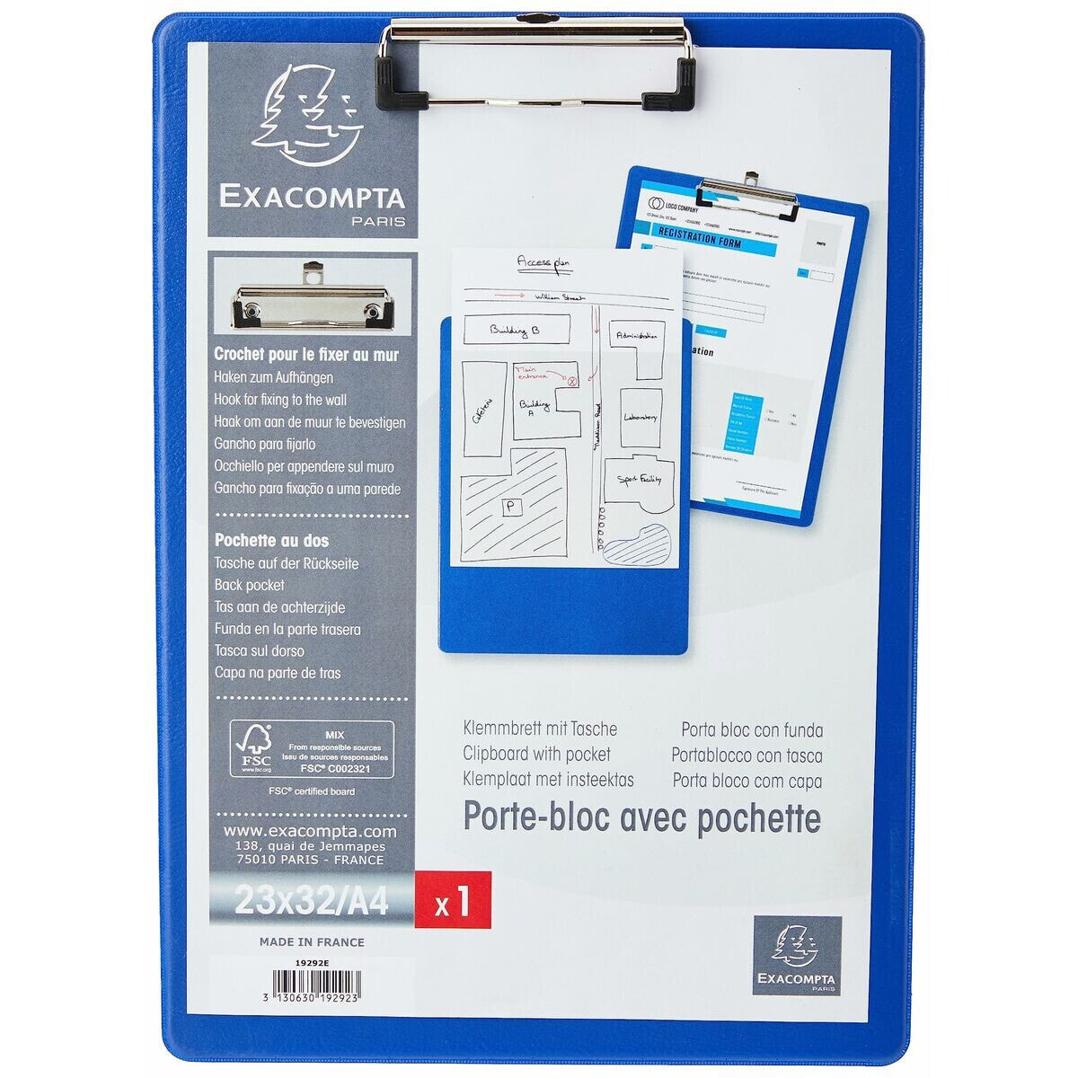 Document Folder Exacompta 19292E Blue A4 (Refurbished B)