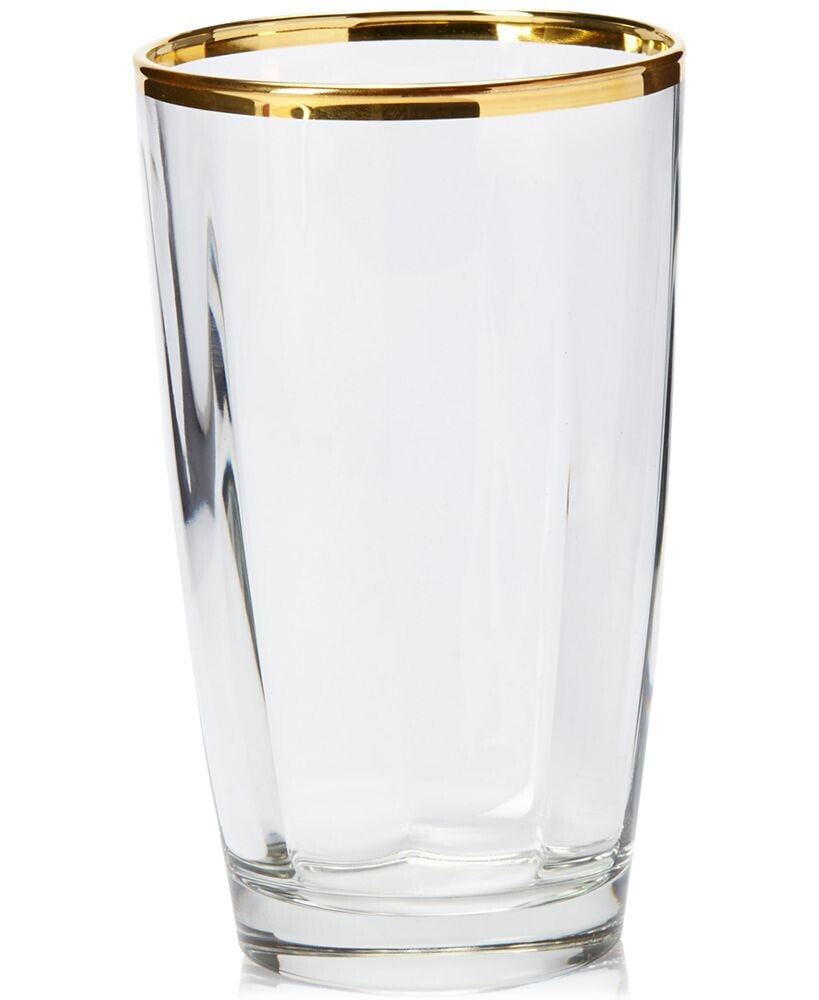 VIETRI optical Gold Highball Glass