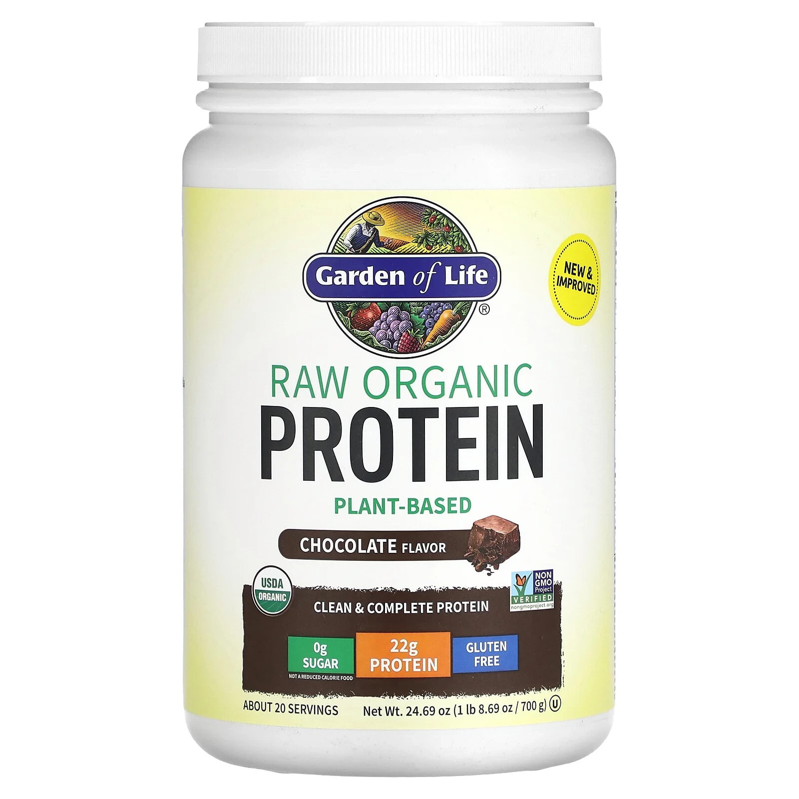 RAW Organic Protein, Vanilla, 1 lb 7.28 oz (660 g)