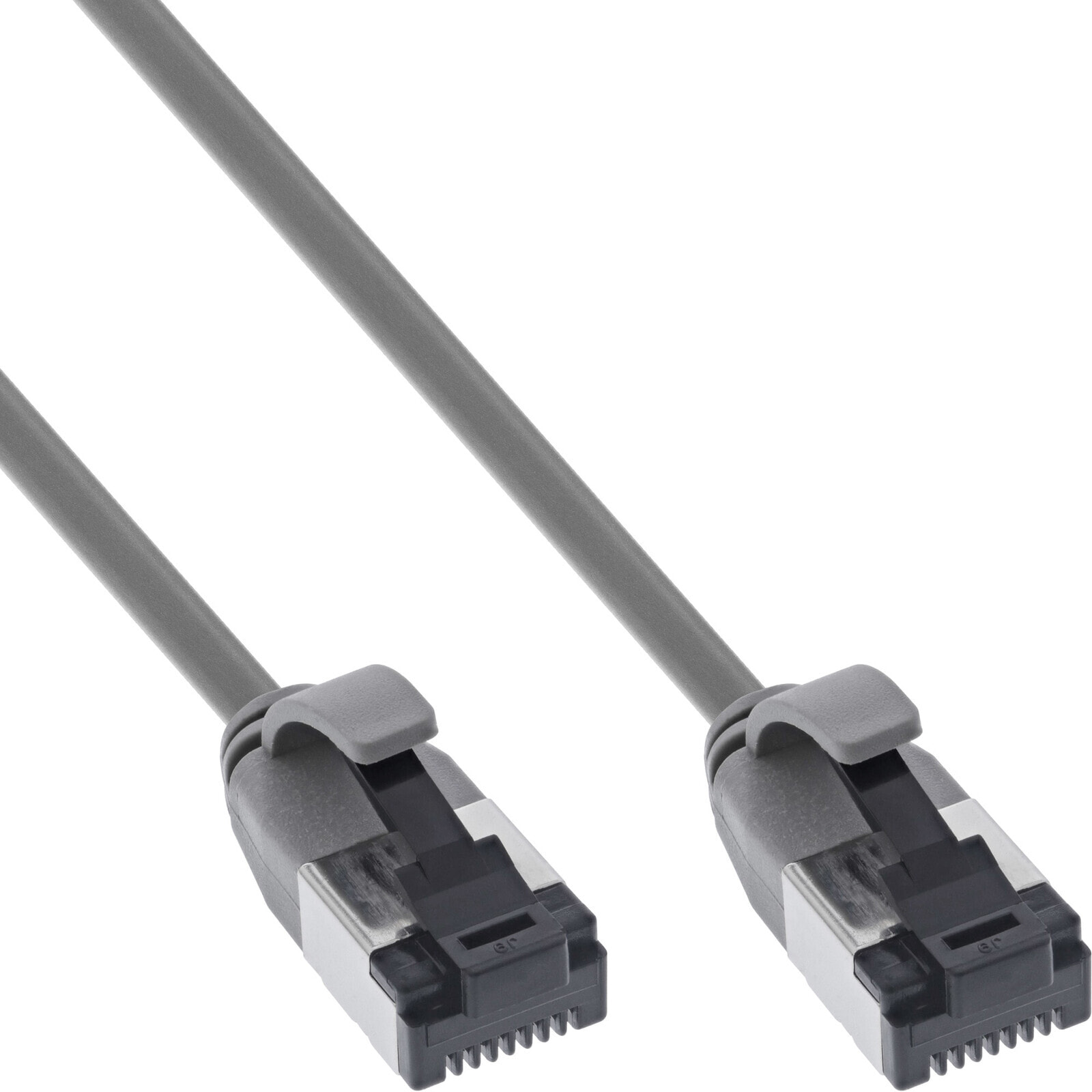 InLine Patch cable slim - U/FTP - Cat.8.1 - TPE halogen-free - grey 2m