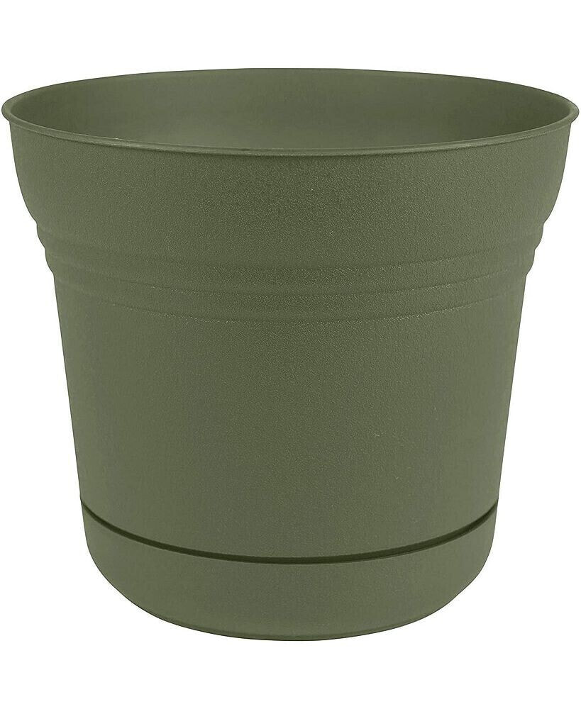 Bloem sP0542 Saturn Collection Planter with Saucer, Living Green - 5 inches