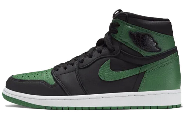 Jordan Air Jordan 1 Retro High Og “Pine Green” 减震防滑耐磨 高帮 复古篮球鞋 男款 黑绿 / Кроссовки Nike Air Jordan 1 Retro High Pine Green Black (Зеленый, Черный)