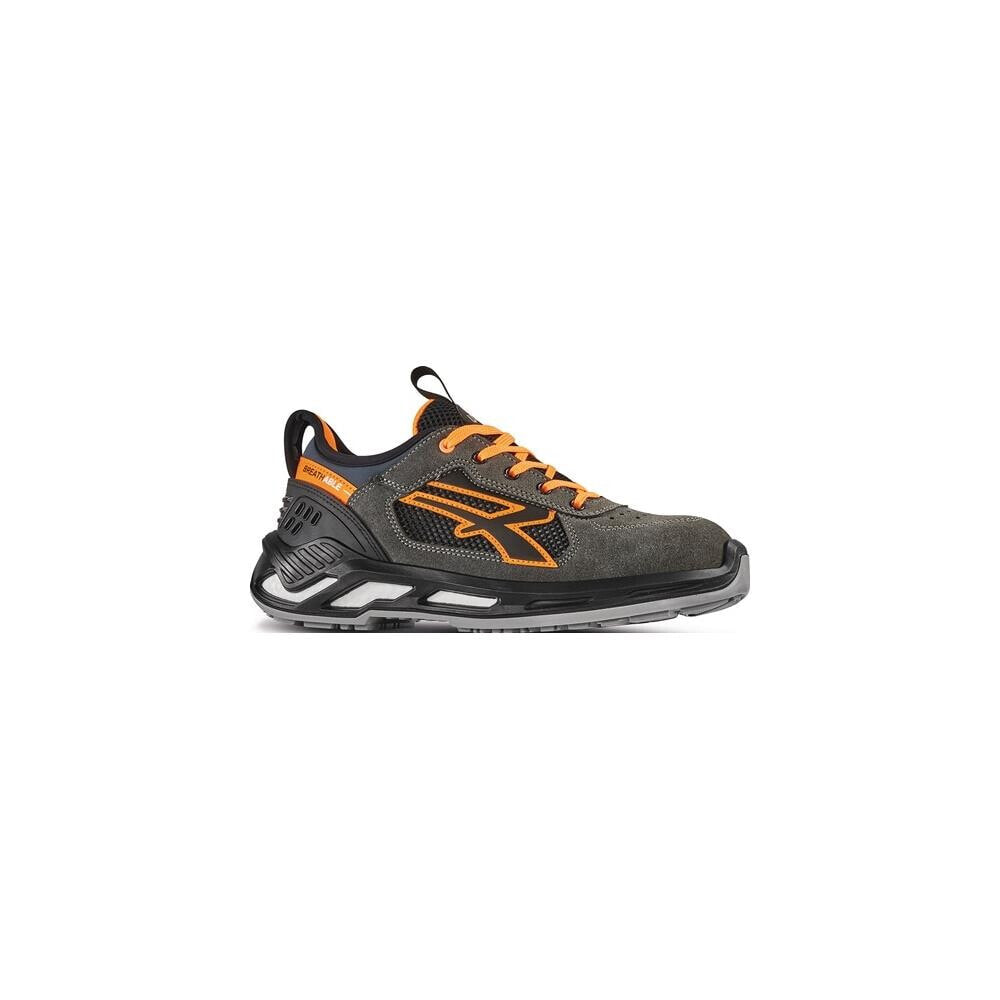 U.power Sicherheitsschuh Ryder Größe 46 grau/orange S1P SRC ESD EN ISO 20345 Veloursleder