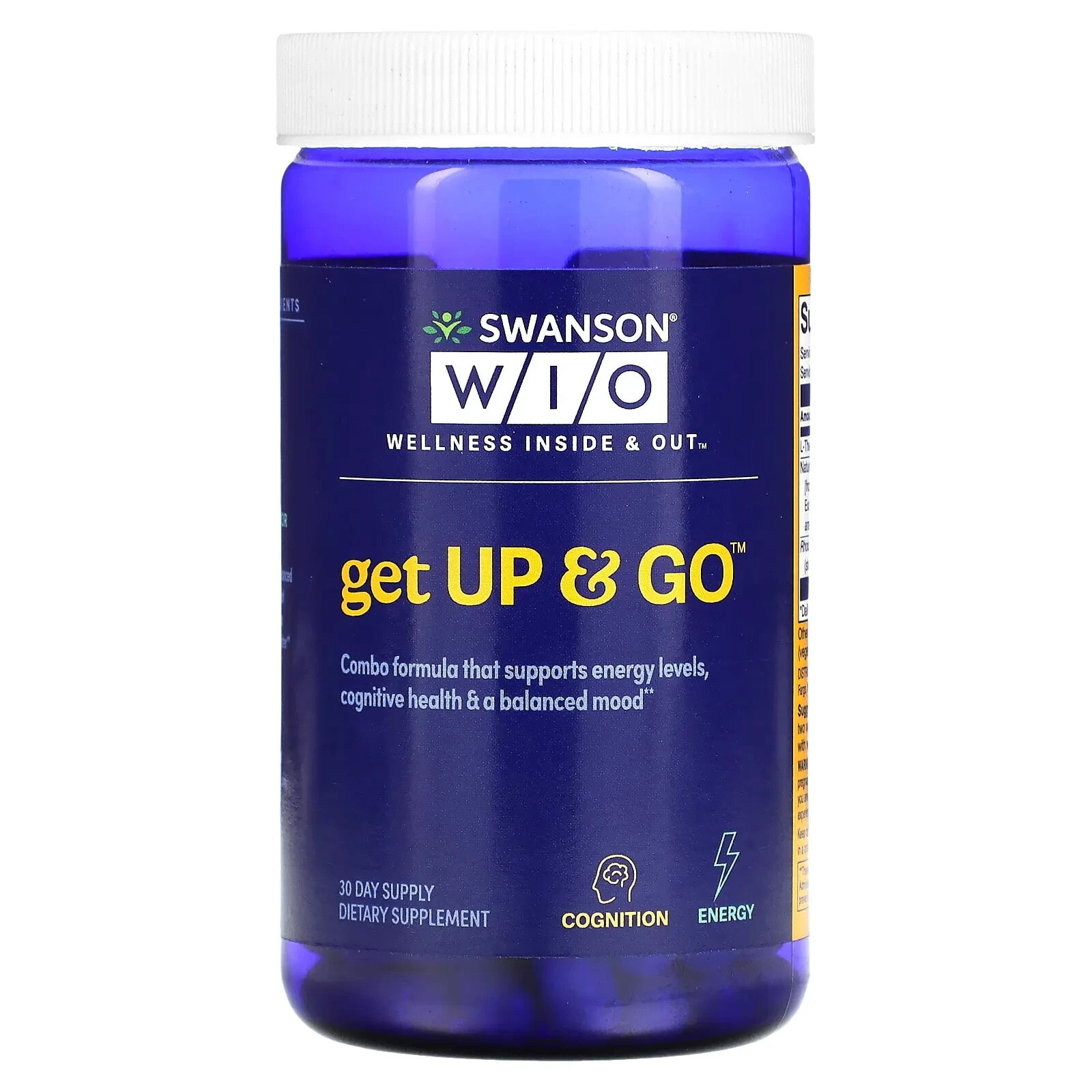 Swanson WIO, Get Up & Go, 60 Vegetarian Capsules