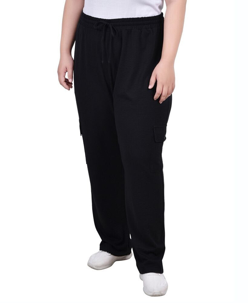 Plus Size Knit Gauze Pants