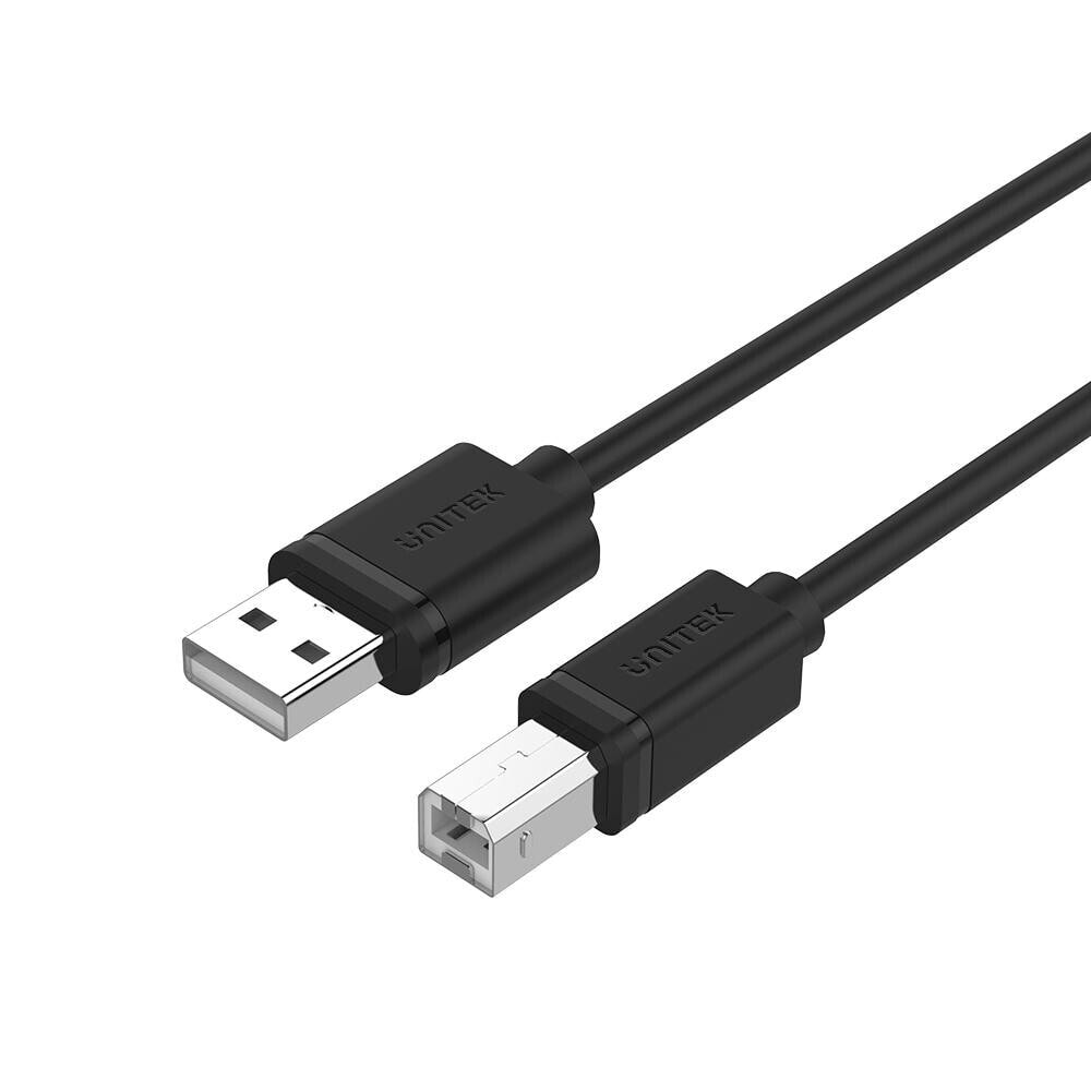 UNITEK Y-C421GBK - 5 m - USB A - USB B - USB 2.0 - 480 Mbit/s - Black