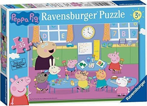 Ravensburger Puzzle Zabawa w klasie Świnka Peppa