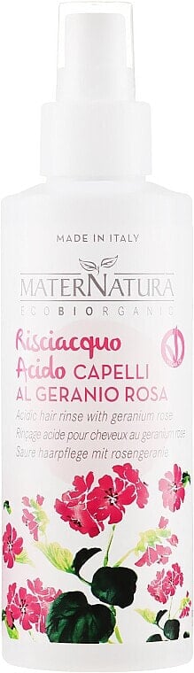 Haarspray für mehr Glanz mit Rosenpelargonie - MaterNatura Acidic Hair Rinse with Rose Geranium