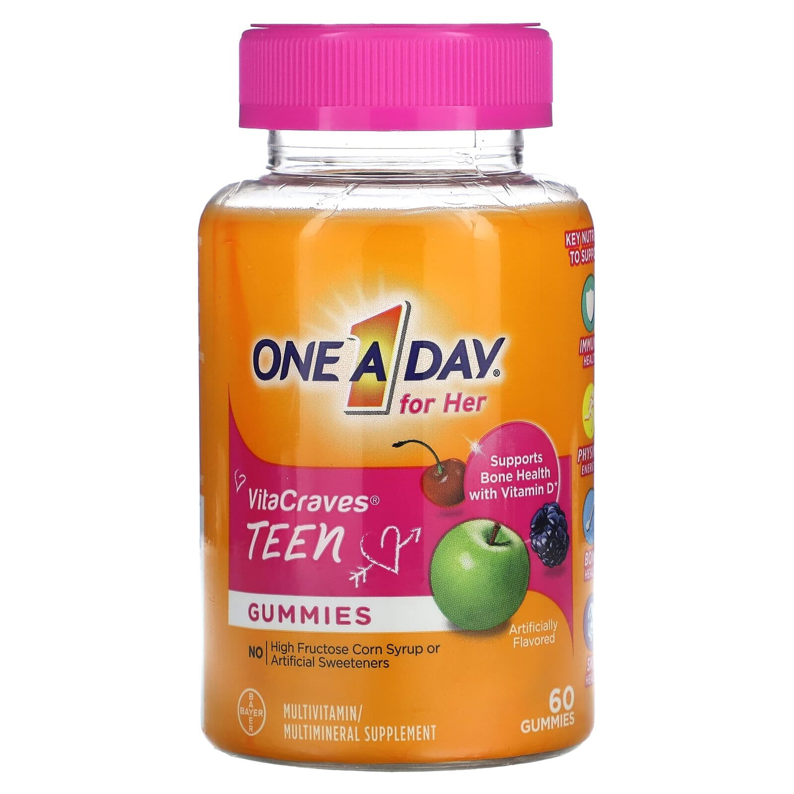 One-A-Day, For Her, VitaCraves, для подростков, 60 жевательных таблеток