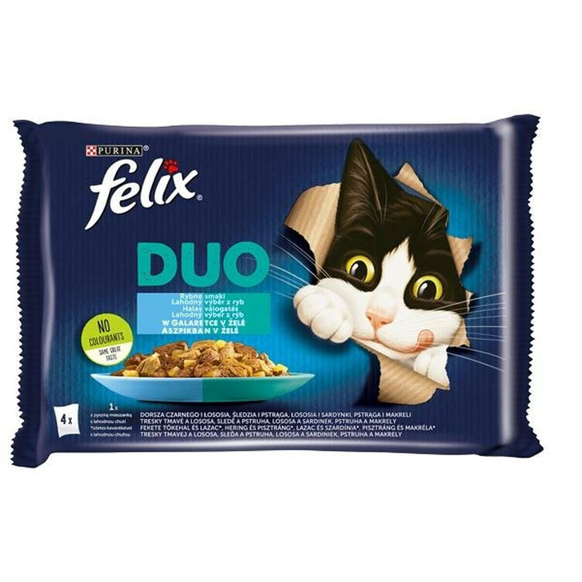 Корм для котов Purina Fantastic Лососевый Треска 4 x 85 g