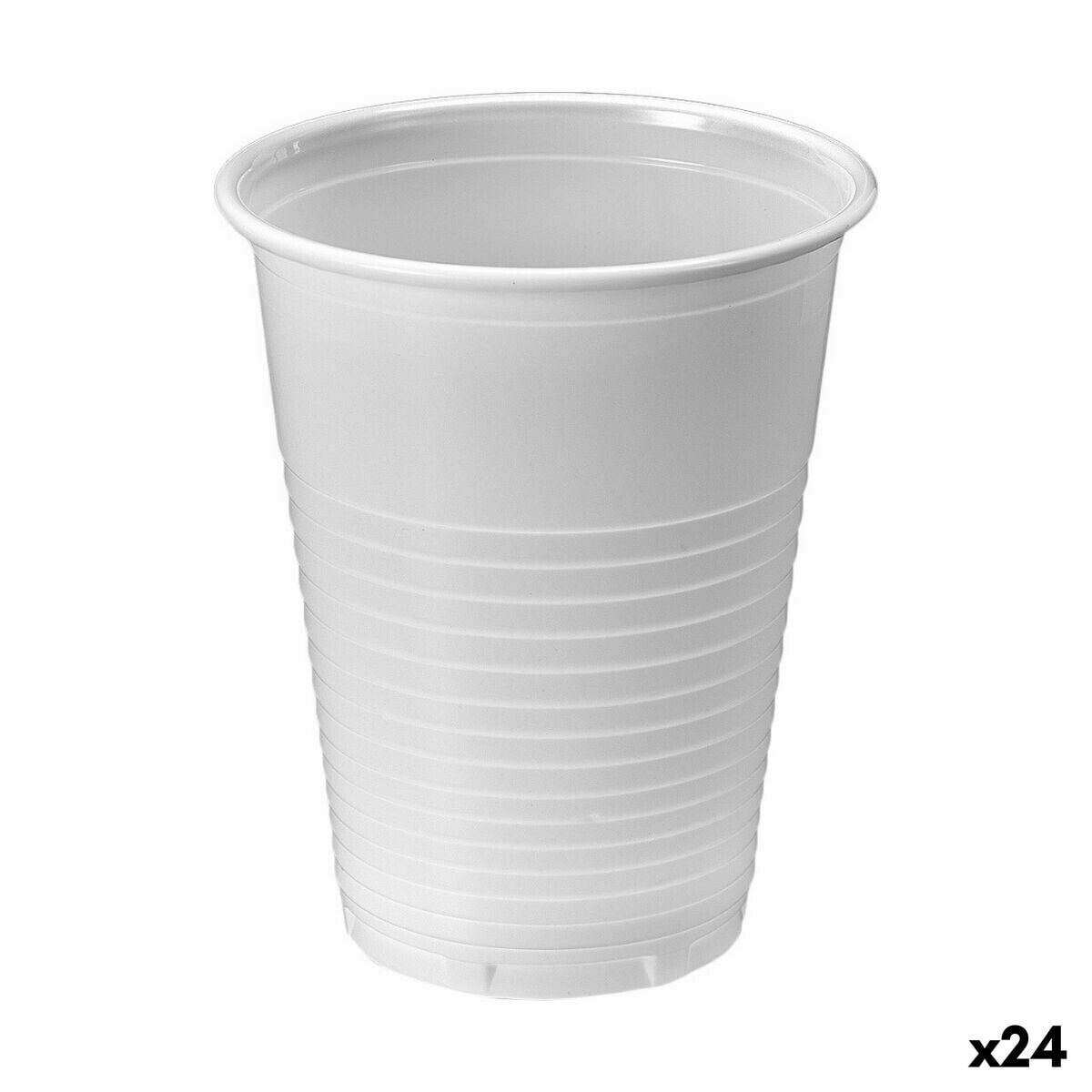 Set of reusable glasses Algon White 50 Pieces 220 ml (24 Units)