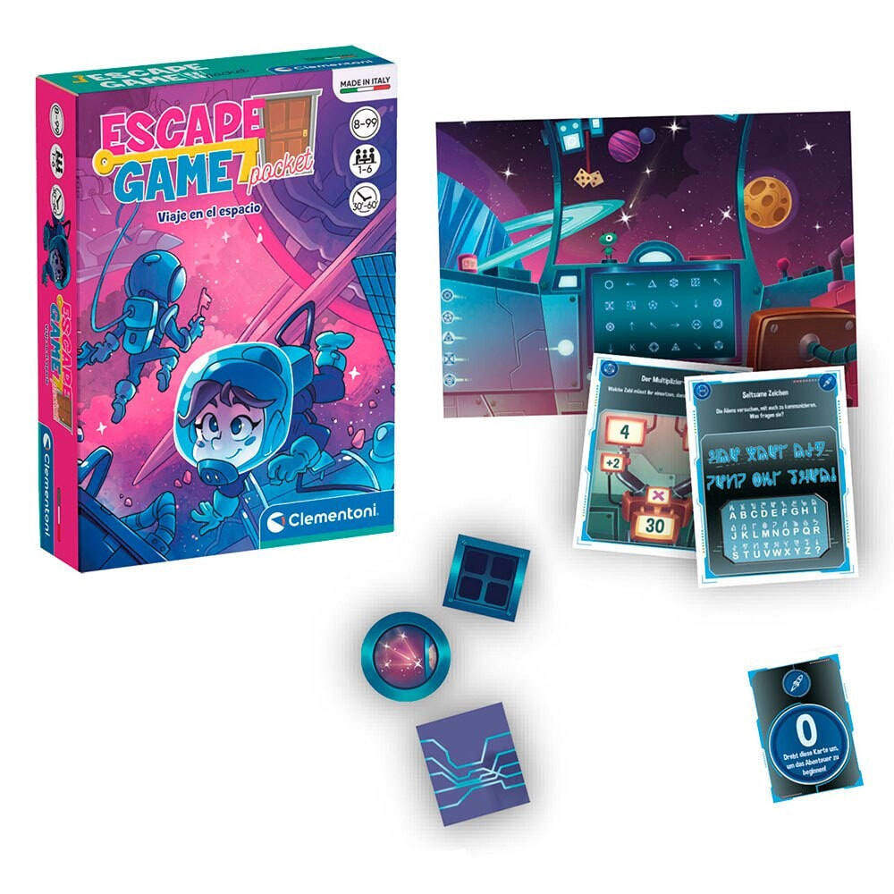 CLEMENTONI Room Escape- Travel To Space Board Game