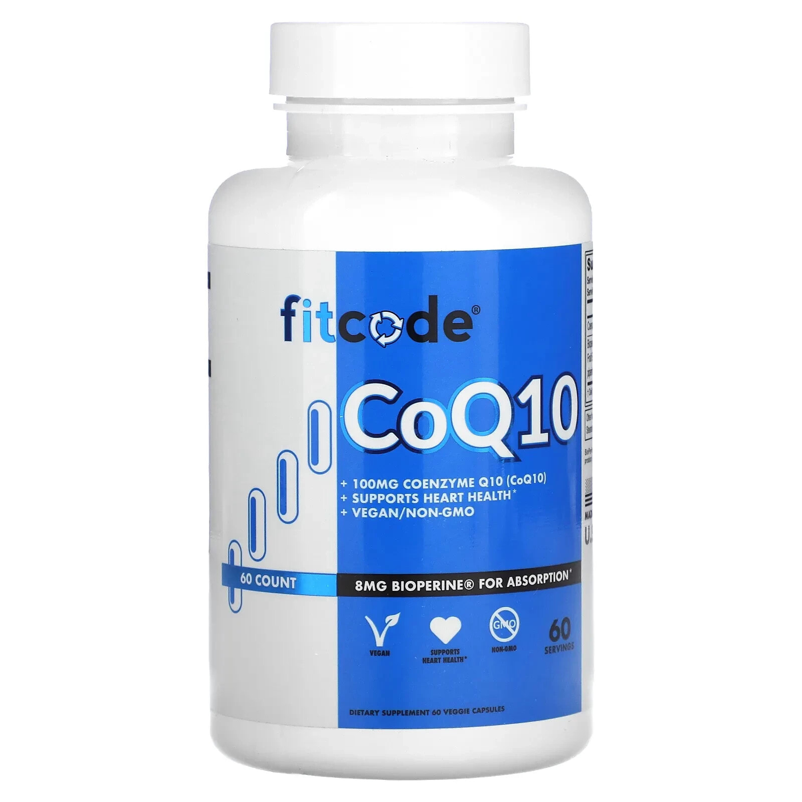 FITCODE, CoQ10, 100 mg , 60 Count