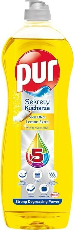Pur Pur Dishwashing Liquid 750ml Soda Effect Lemon Extra