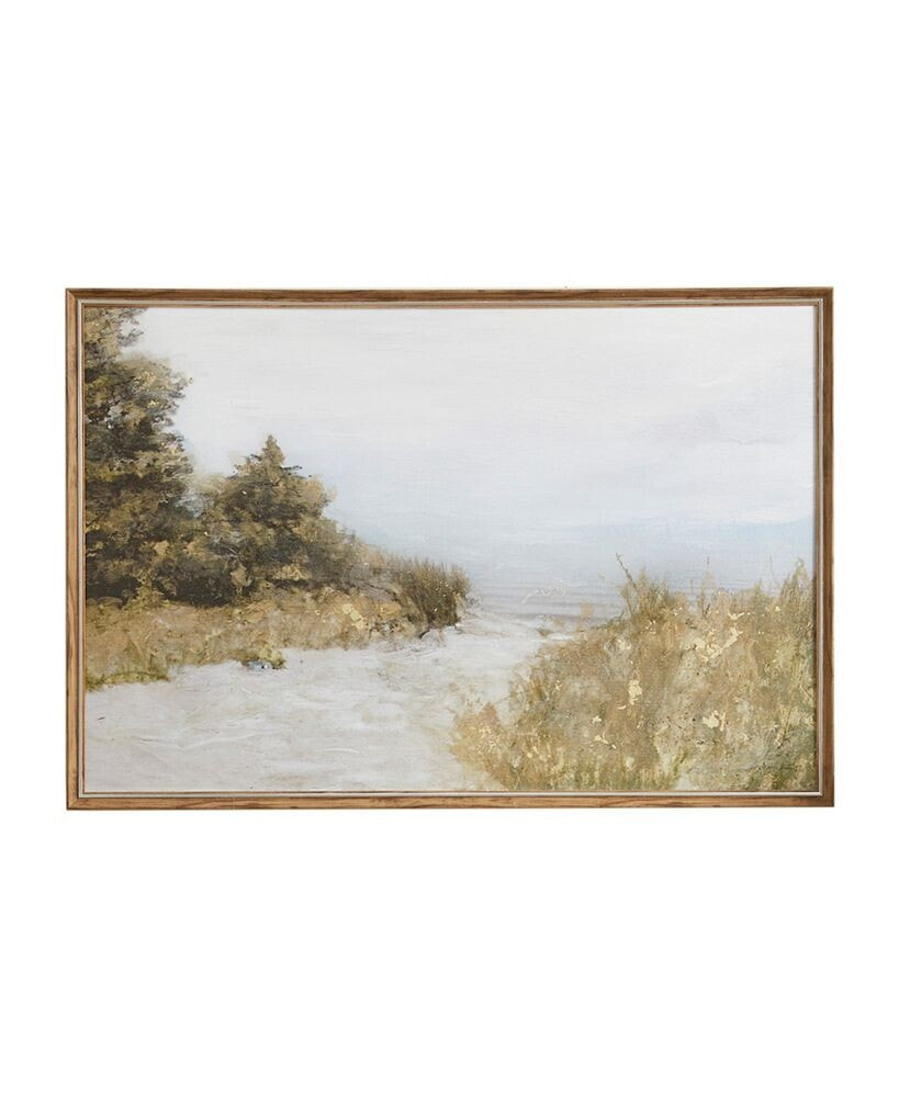 Martha Stewart lake Walk Framed Gel Coated Canvas Art, 25.2