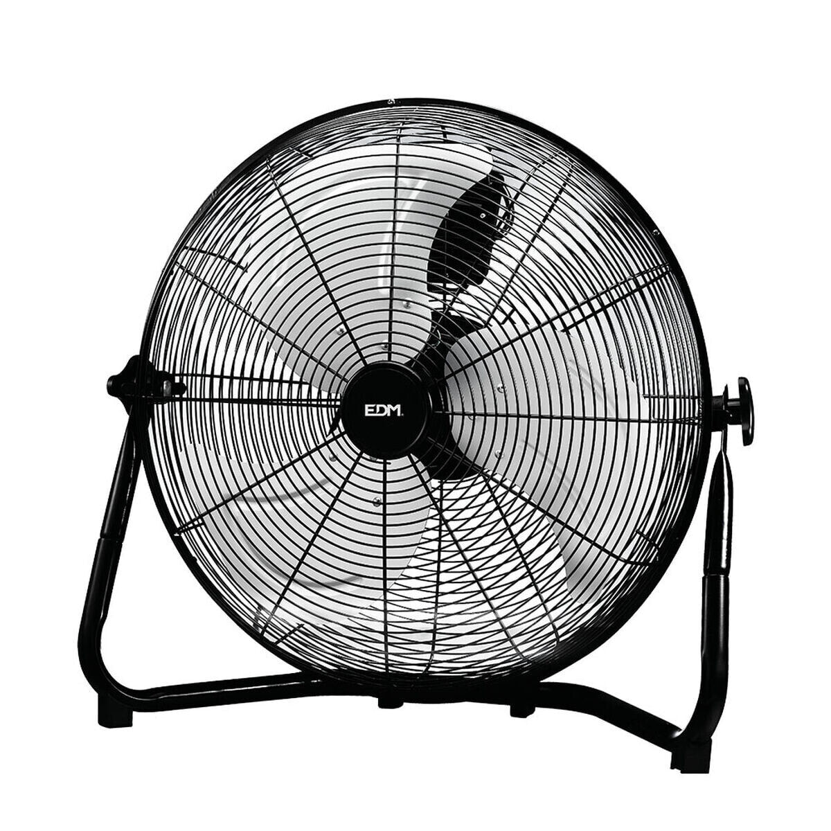 Floor Fan EDM industrial Ø 50 x 58 cm Black 130 W