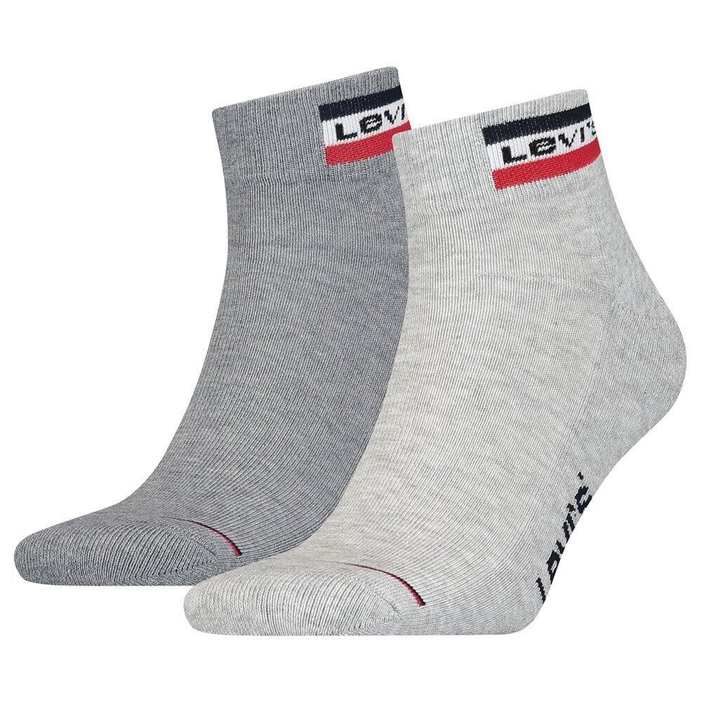 LEVI´S UNDERWEAR Mid Cut Sportswear Logo Quarter short socks 2 pairs