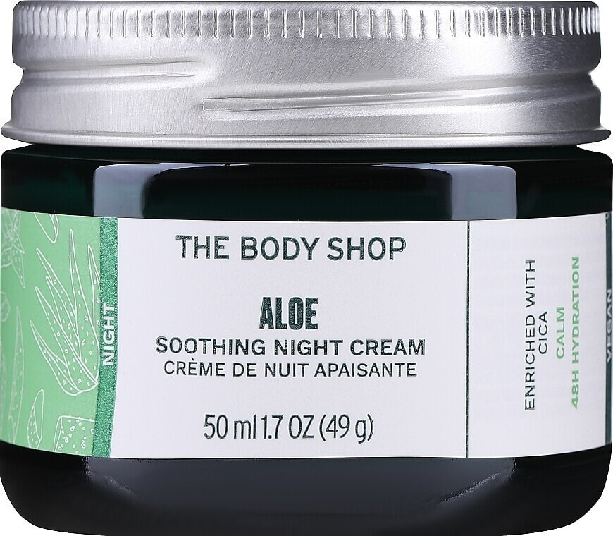 Beruhigende Nachtcreme für das Gesicht mit Aloe Vera für empfindliche Haut - The Body Shop Aloe Soothing Night Cream