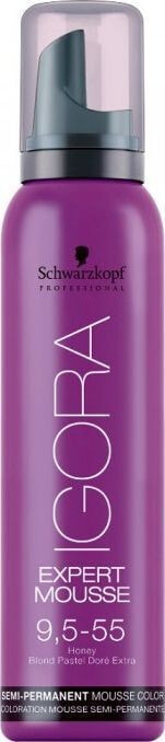 Schwarzkopf Igora Expert Mousse  9.5-55 Красящая пенка для волос, оттенок медовый 100 мл