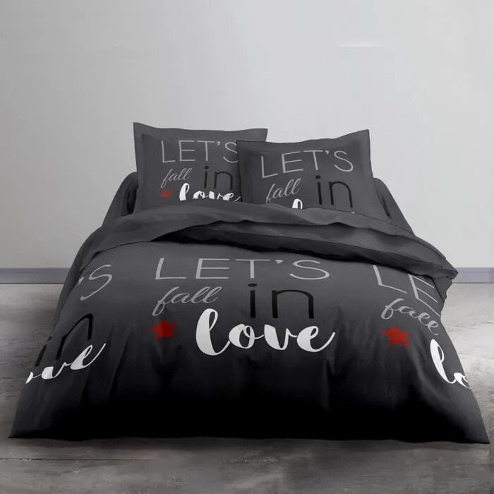 Комплект постельного белья TODAY Love Baumwollbett-Set - 2 Personen - 240 x 260 cm - Grauer Druck