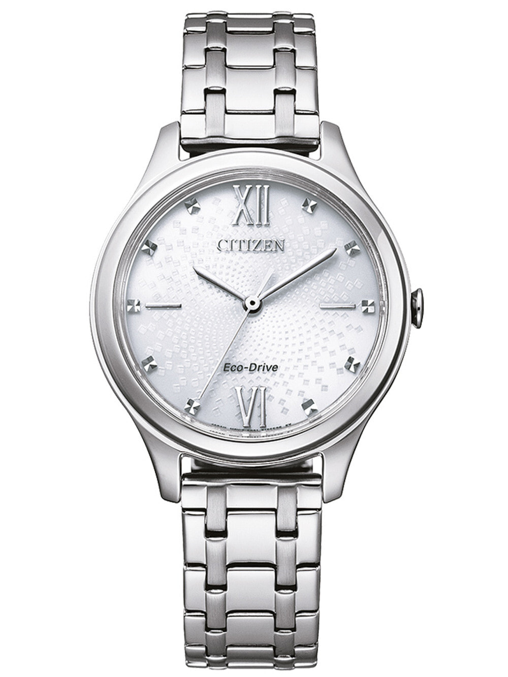 Женские наручные кварцевые часы Citizen ремешок нержавеющая сталь