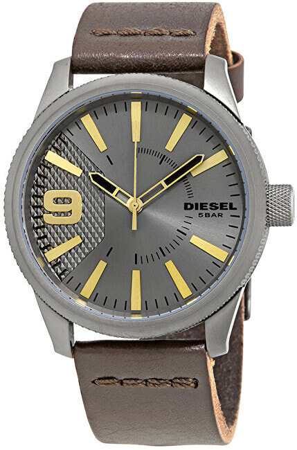 Мужские наручные часы с коричневым кожаным ремешком   DZ1843 Diesel
