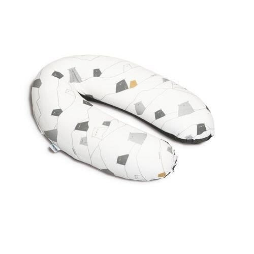 Подушка для беременных/кормящих мам BABYMOOV Размеры: 70 x 41 x 17 см. Длина: 122 см. Цвет: бело-серая с медведями