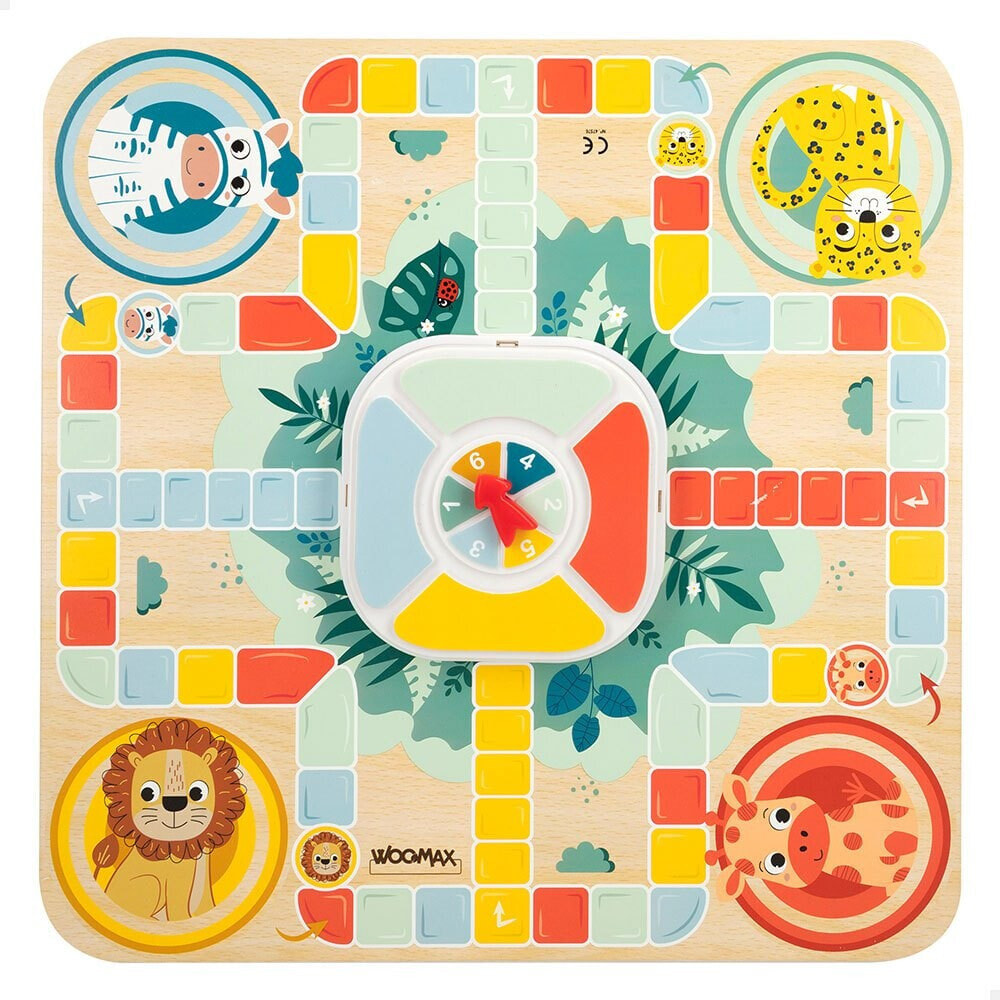WOOMAX Ludo And Wooden Goose Jungle Animals Zookabee Board Game