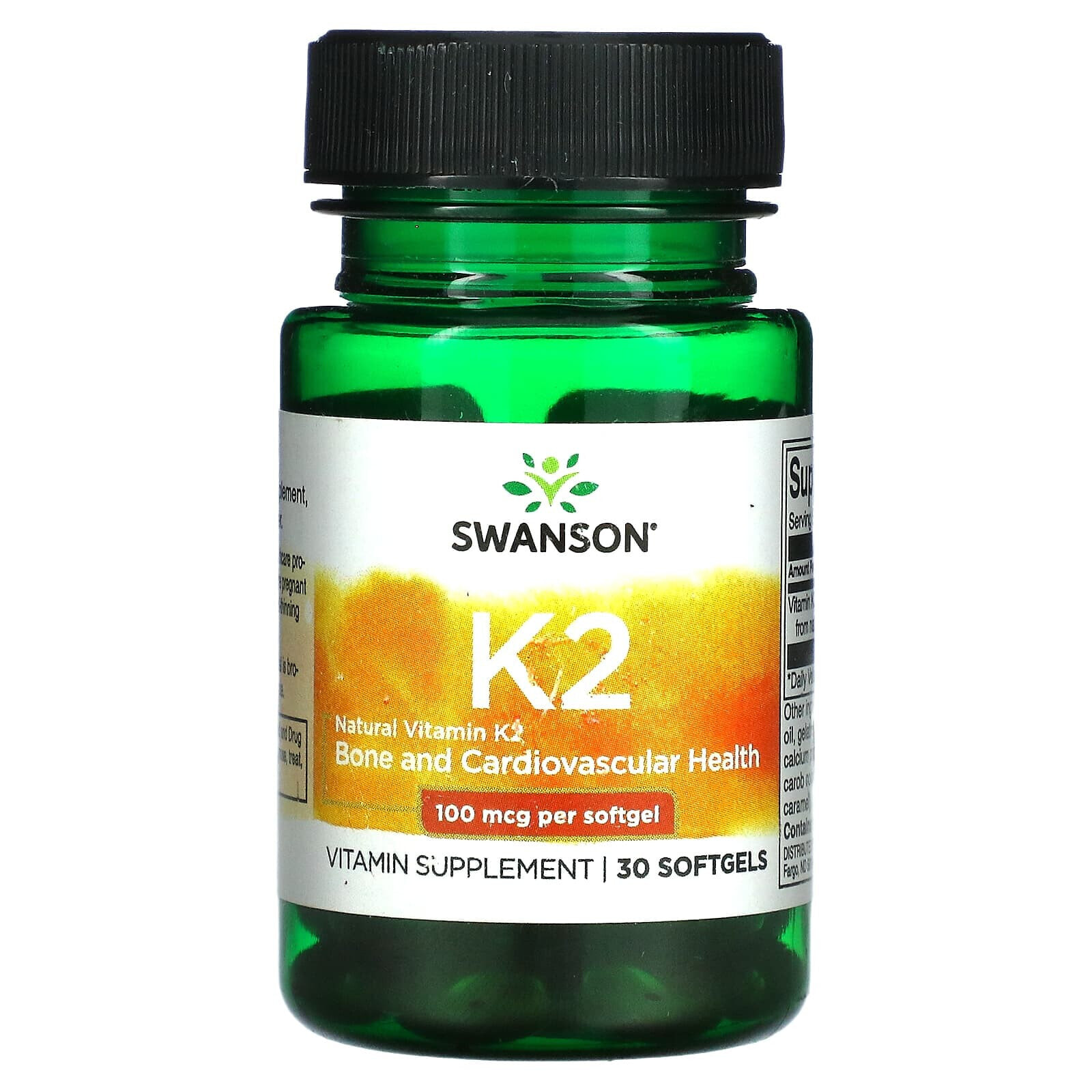 Swanson, Натуральный витамин K2, 50 мкг, 30 мягких таблеток