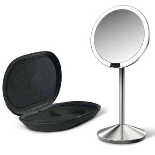 Travel Rechargeable Cosmetic Mirror Sensor with LED illumination, 10x magnification