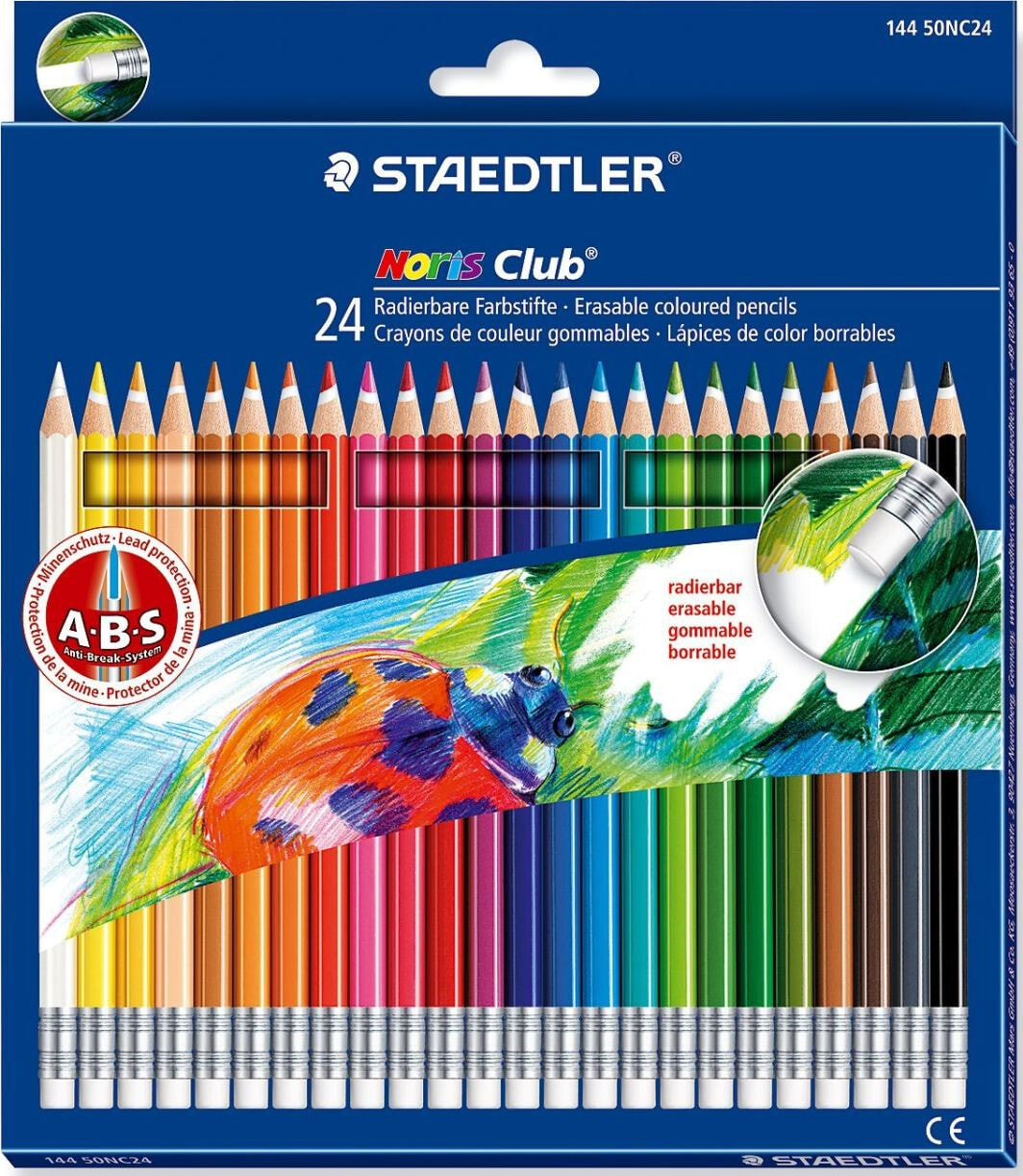 Staedtler Crayons with eraser 24 colors Noris Club