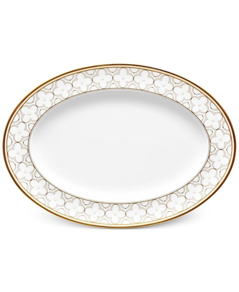Noritake trefolio Gold Dinnerware Collection Oval Platter