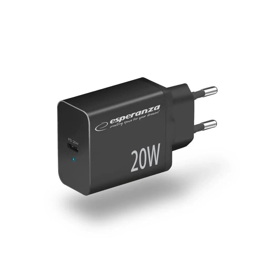 ESPERANZA EZC104K 20W USB-A and USB-C wall charger