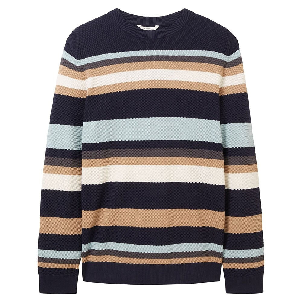 TOM TAILOR 1038200 Striped Knit Crew Neck Sweater