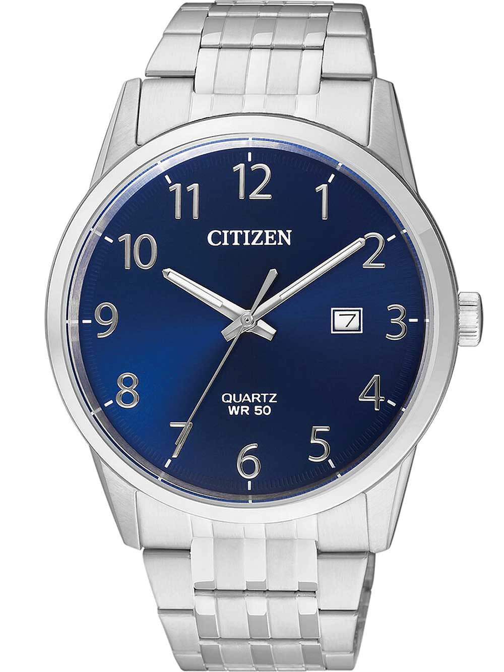 Мужские наручные часы с серебряным браслетом Citizen BI5000-52L quartz mens watch 39mm 5ATM