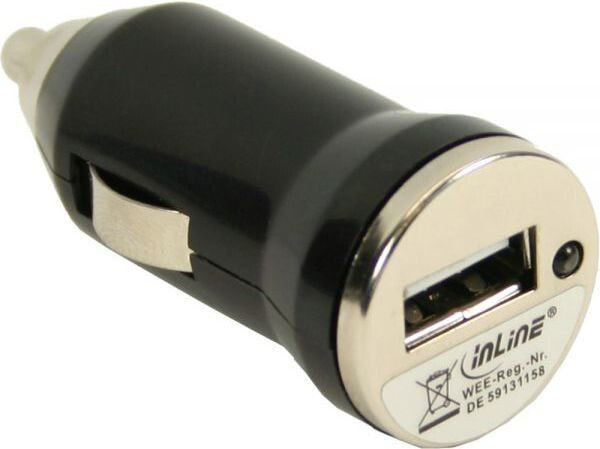 Автомобильное зарядное устройство и адаптер для мобильного телефона Ładowarka InLine 1x USB-A 1 A (31502K)